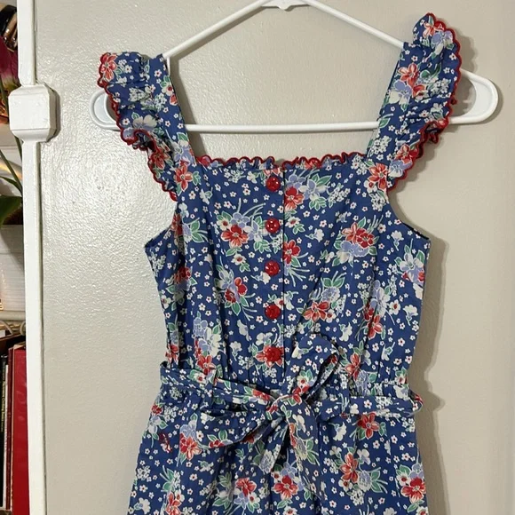 Polo Ralph Lauren Floral-printed cotton jumpsuit Size 8 - Picture 10 of 11